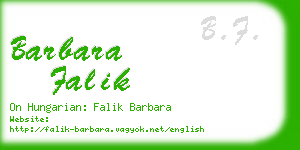 barbara falik business card